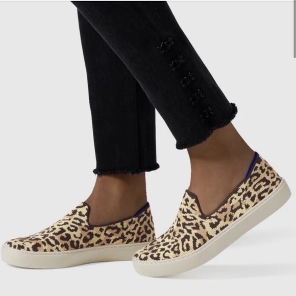 Rothy's Shoes - Rothy’s  Animal print Leopard Slip on Sneakers 8